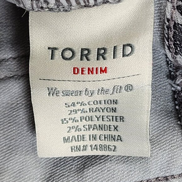 Torrid Leopard Print Jeggings Women’s 16R Skinny Stretch Denim Pants - Picture 4 of 11